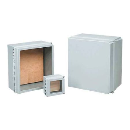 Pentair Captive Screws Electrical Enclosures, 18 in H, 10 in D, 16 in W, NEMA 4X, Fiberglass D181610CHSCFGWP